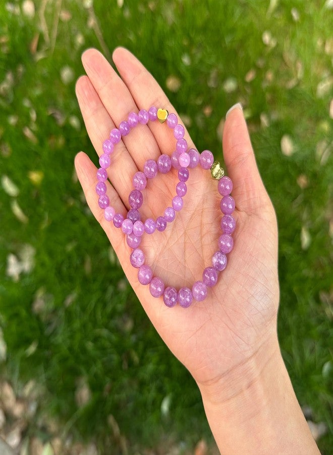 DOLLESS Mother Daughter Bracelets for Women Matching Heart Mommy and Me Bracelets Christmas Gifts for Mom Daughter (Purple) - Image 4